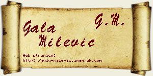 Gala Milević vizit kartica